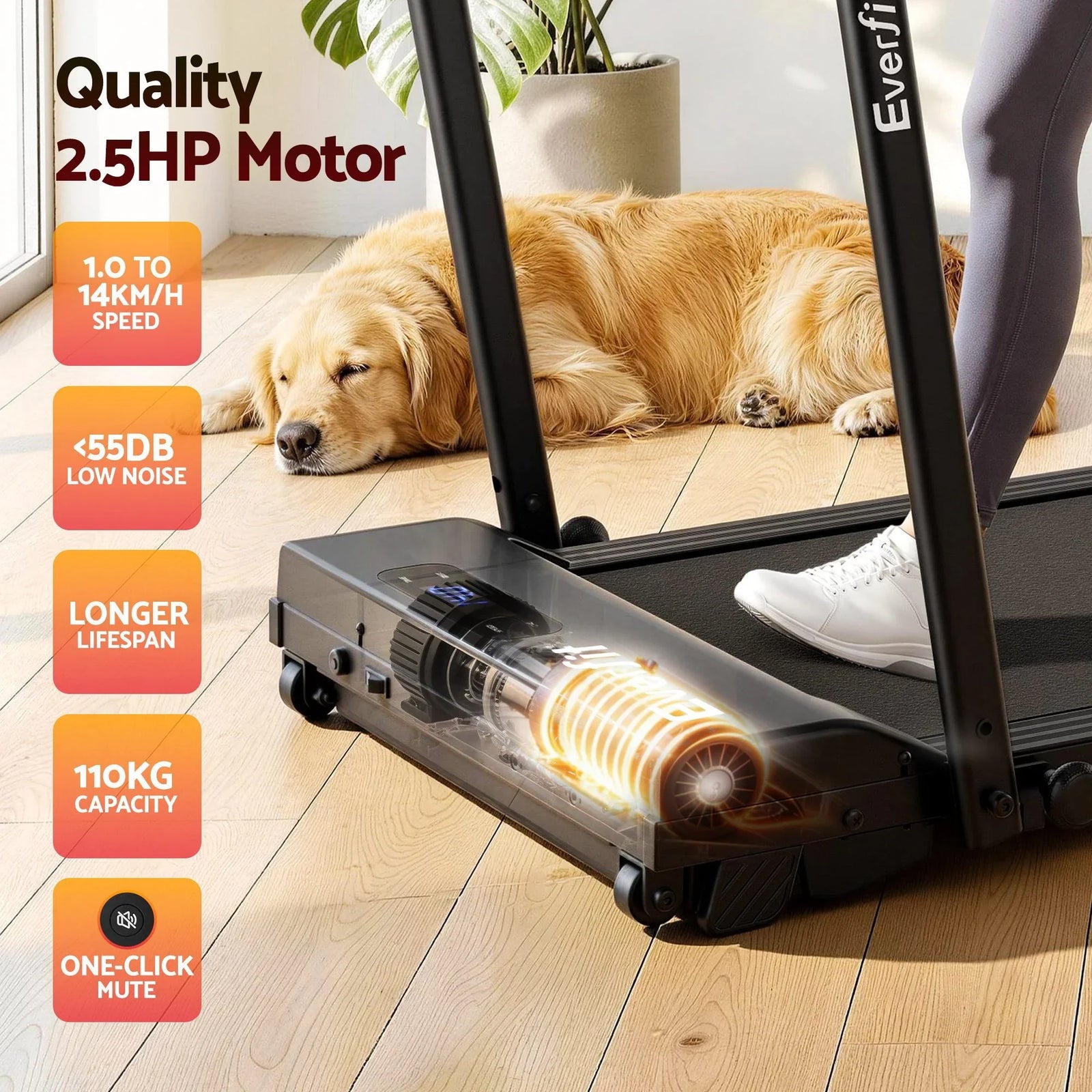 3‑in‑1 Walking Pad Treadmill – 12% Incline, Foldable Under‑Desk, APP Control