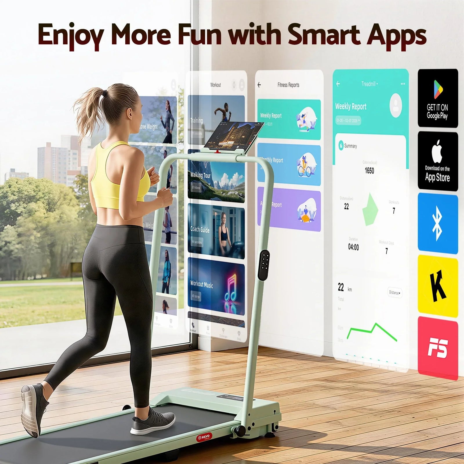 3‑in‑1 Walking Pad Treadmill – 12% Incline, Foldable Under‑Desk, APP Control