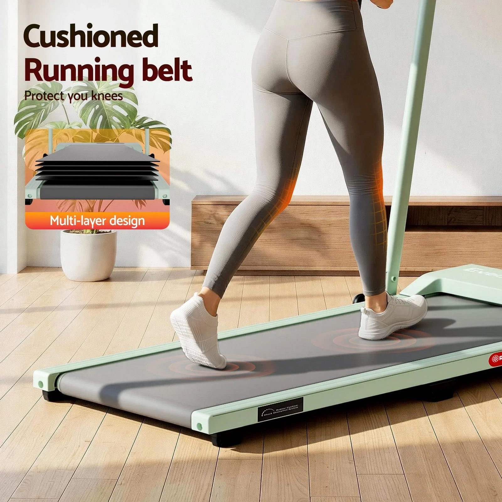 3‑in‑1 Walking Pad Treadmill – 12% Incline, Foldable Under‑Desk, APP Control