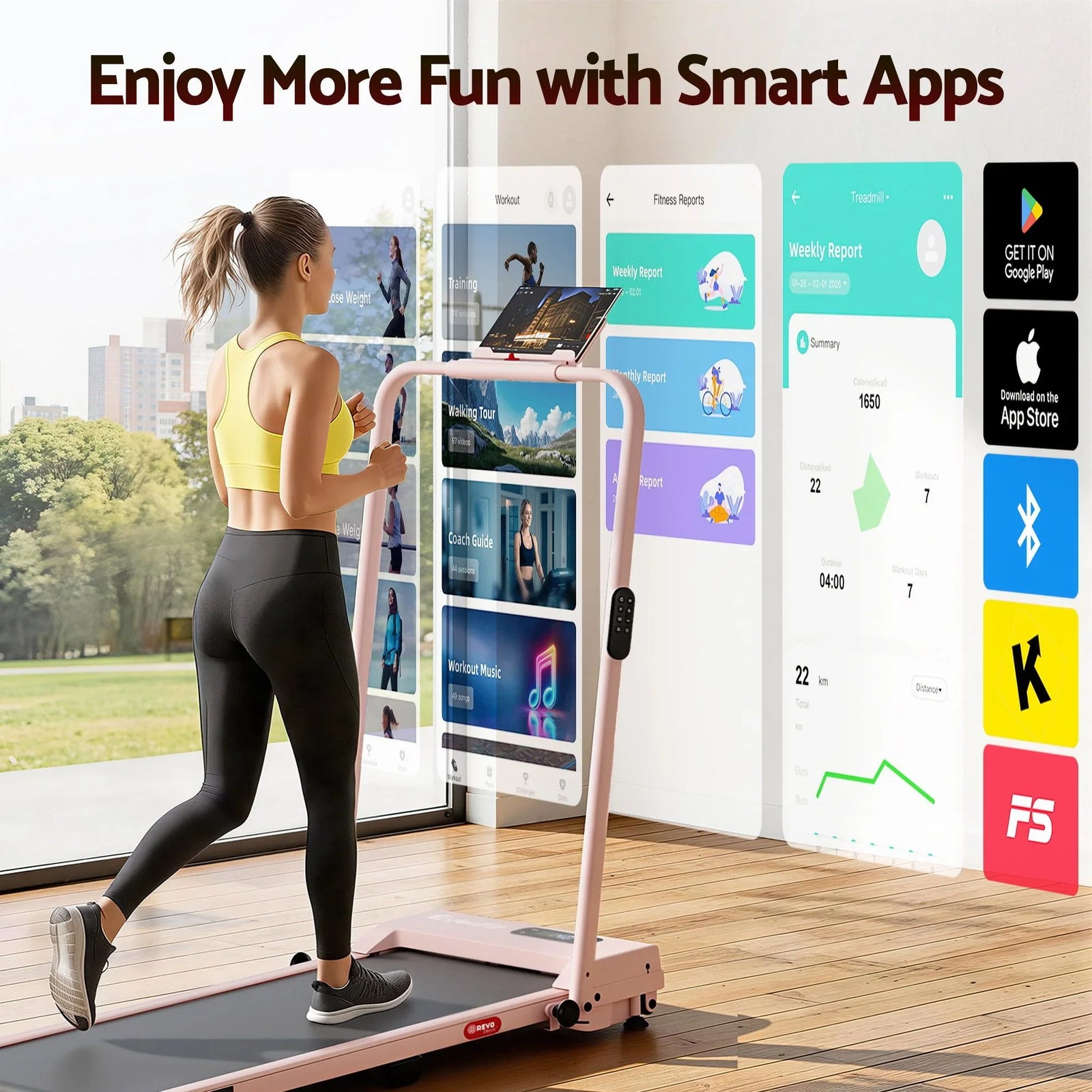 3 in 1 Walking Pad Treadmill 12% Incline Under Desk Treadmills for Home Gym With 38cm Wide Belt APP Control