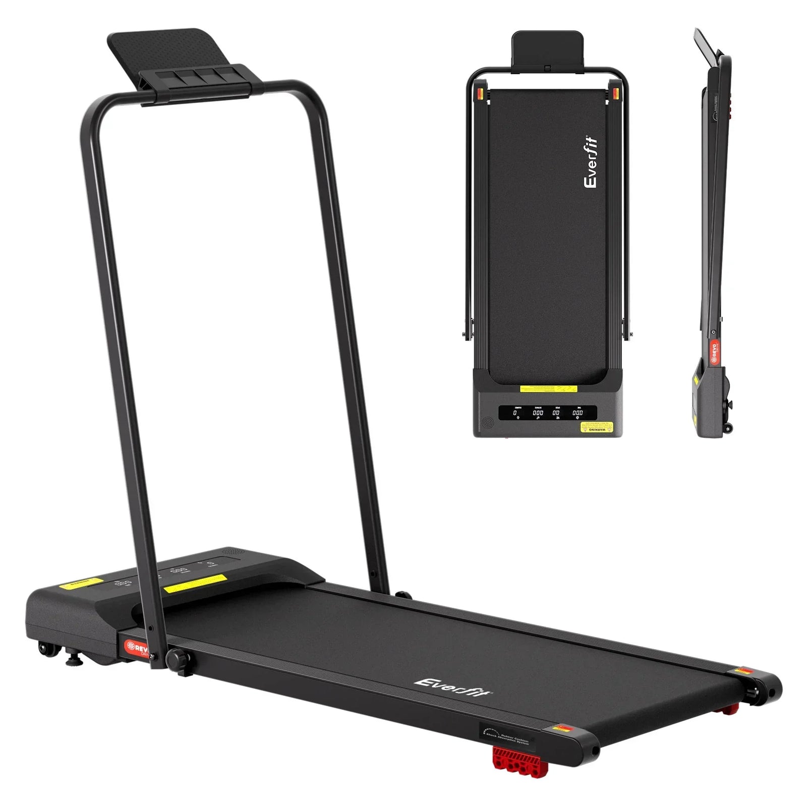 Treadmill Electric Walking Pad Incline Under Desk 380mm Black