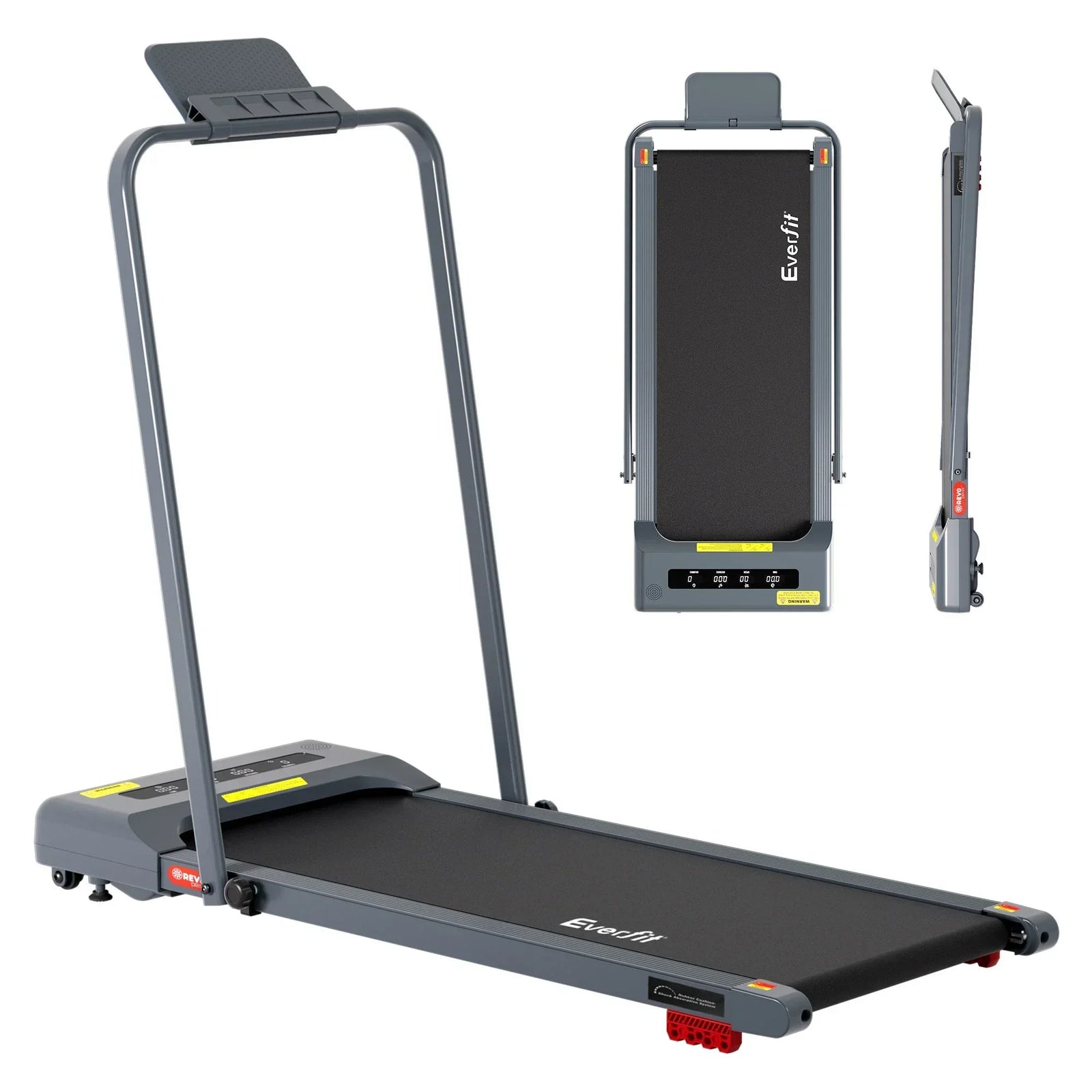 Treadmill Electric Walking Pad Incline Under Desk 380mm Grey