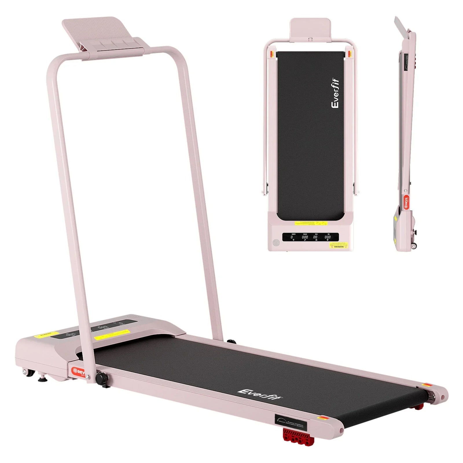 Treadmill Electric Walking Pad Incline Under Desk 380mm Pink
