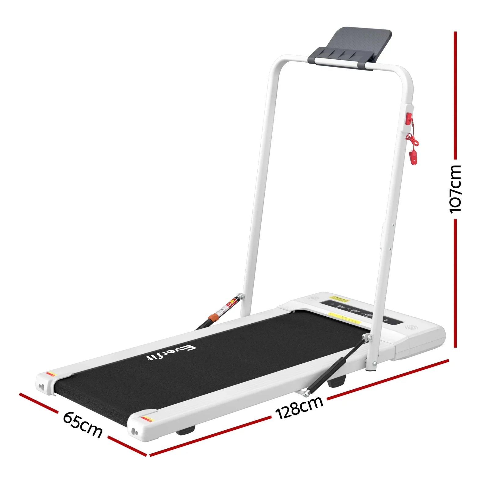 Treadmill Electric Walking Pad Under Desk Home Gym Fitness 400mm White