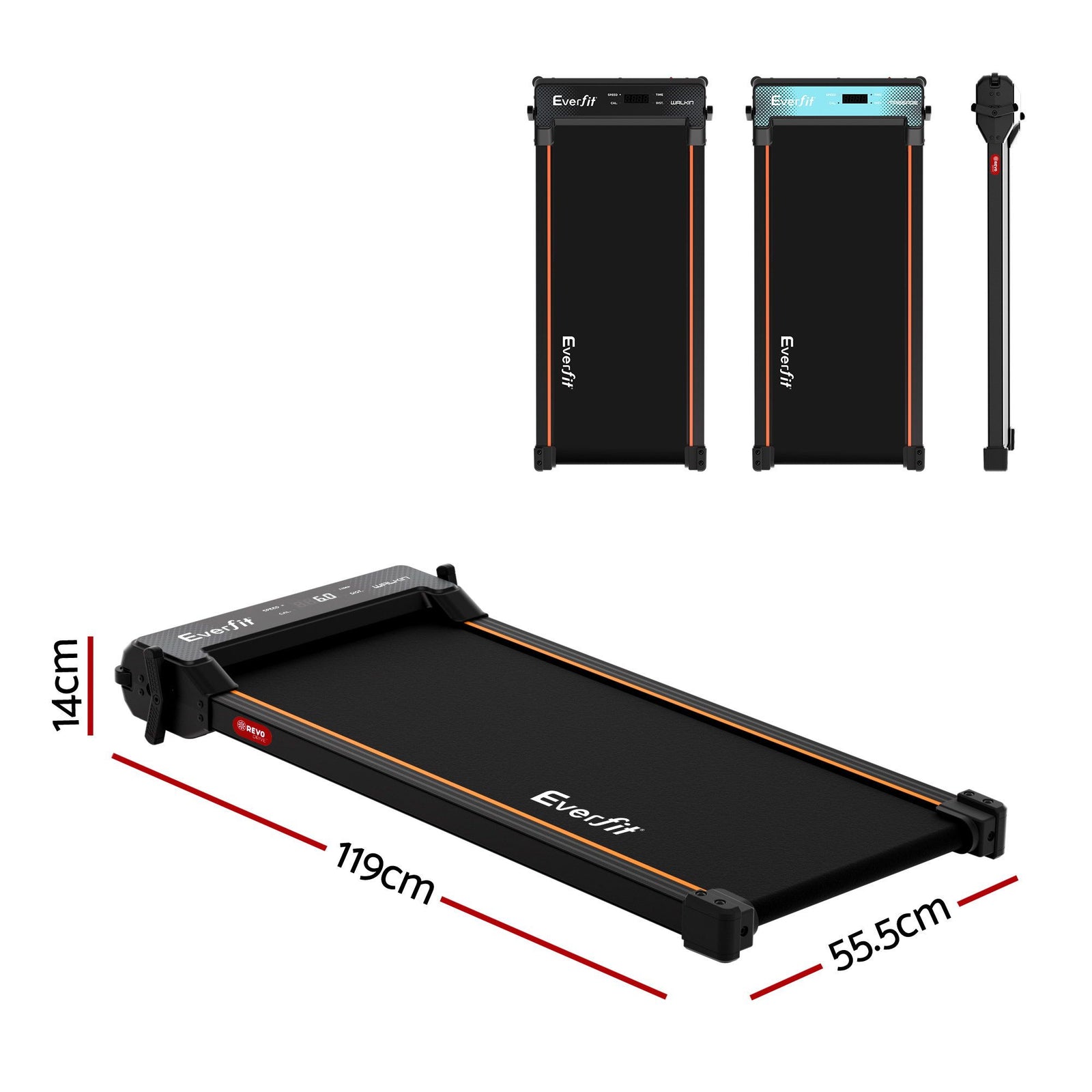 2‑in‑1 Walking Pad Treadmill – Dual‑Sided, Foot Massage, App Control, 2.5HP