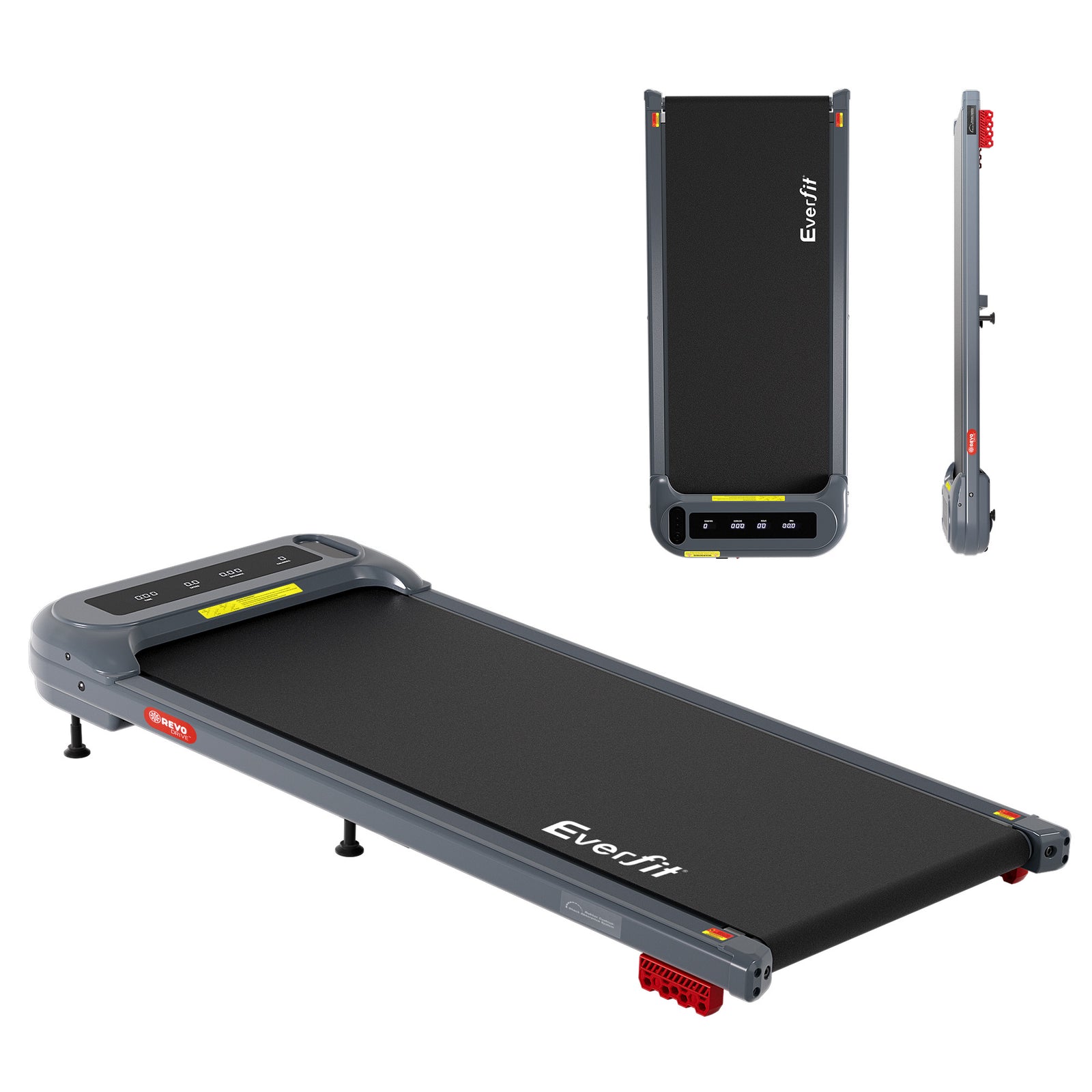 Treadmill Electric Walking Pad with Incline Under Desk Home Gym Grey