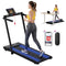 3 in 1 Walking Pad Treadmill With Led Lights Foldable Under Desk Treadmills for Home Gym 40cm Wide Belt Black