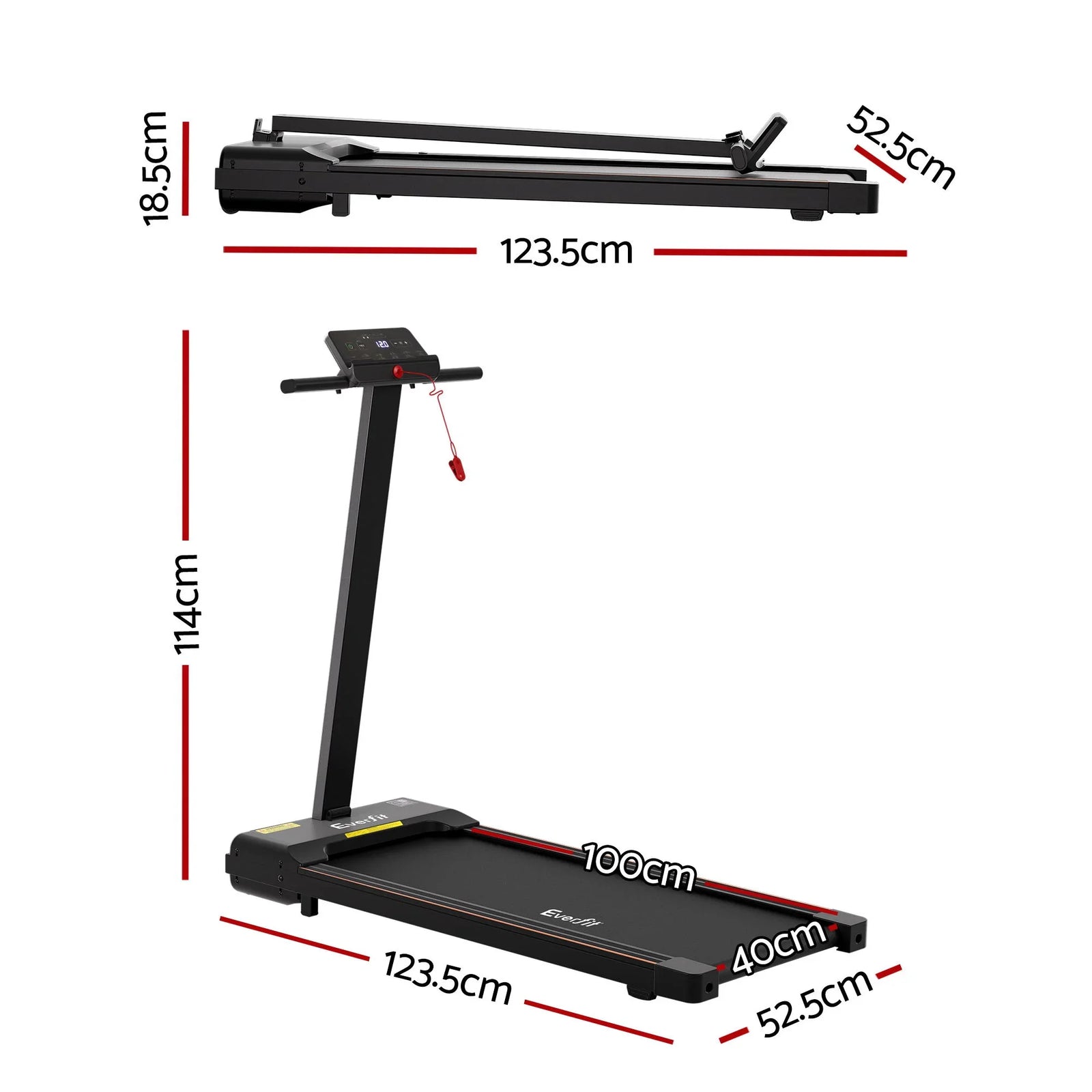 2‑in‑1 Walking Pad Treadmill – Foldable 3.0HP 40cm Belt App Control