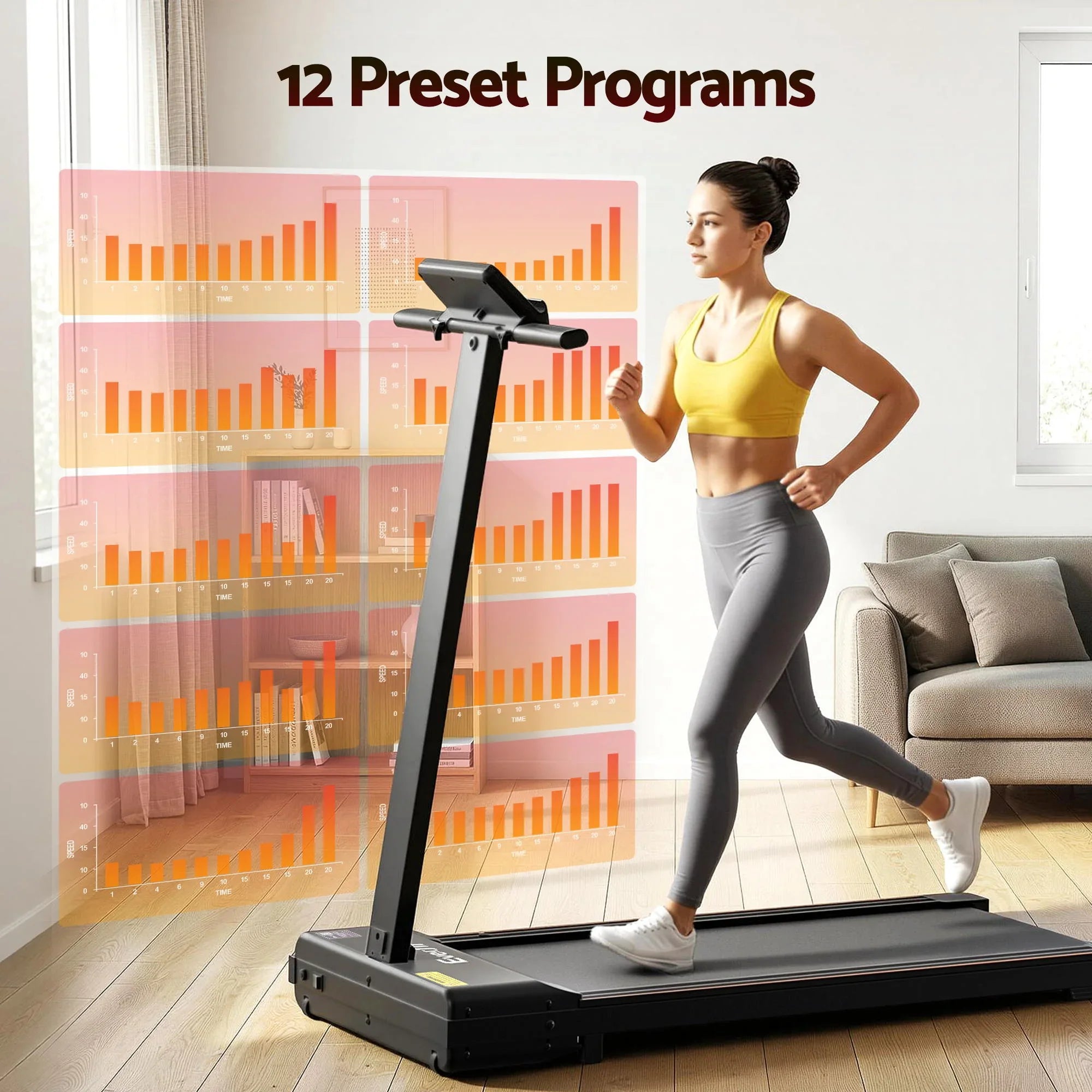 2‑in‑1 Walking Pad Treadmill – Foldable 3.0HP 40cm Belt App Control