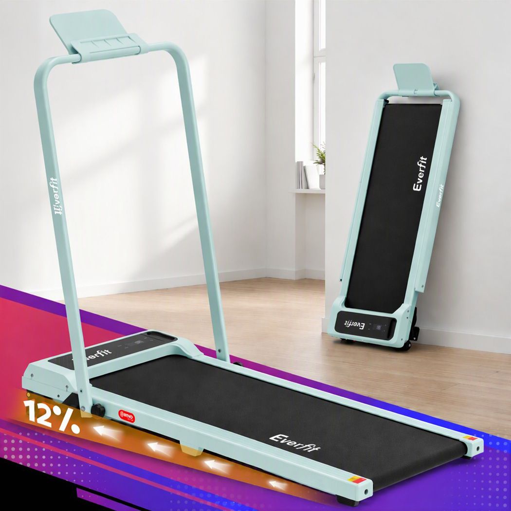 Everfit 3-in-1 Walking Pad Treadmill 12% Incline Under Desk 40cm Belt Green