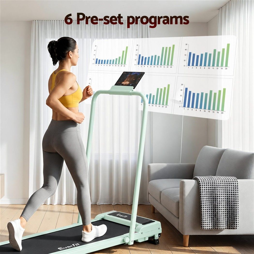 Everfit 3-in-1 Walking Pad Treadmill 12% Incline Under Desk 40cm Belt Green