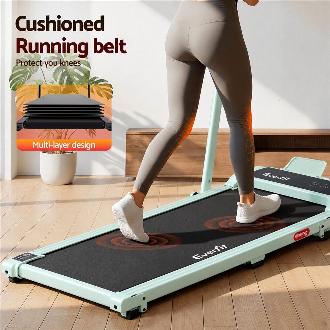 Everfit 3-in-1 Walking Pad Treadmill 12% Incline Under Desk 40cm Belt Green