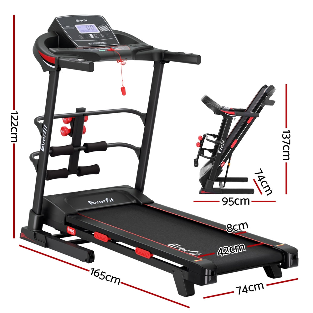 Treadmill Electric Home Gym Fitness Exercise Machine w/ Sit Up Bar 420mm