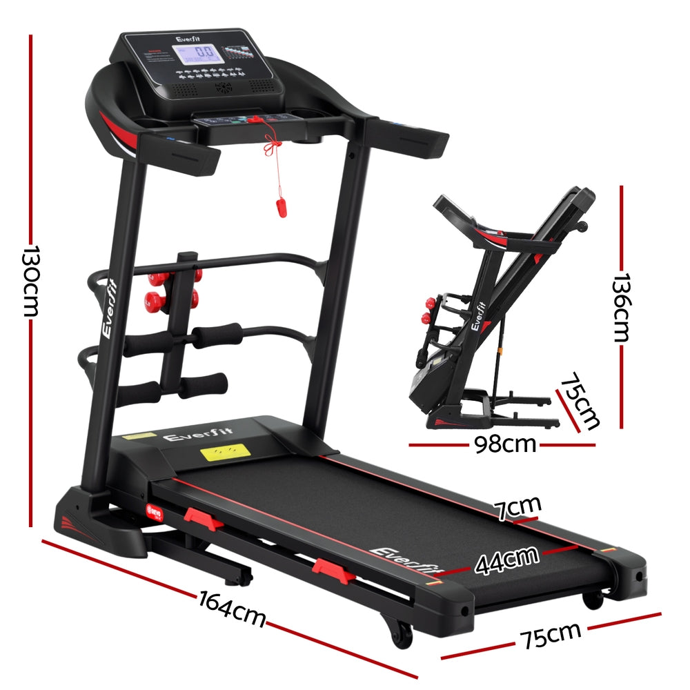 Treadmill Electric Home Gym Fitness Exercise Machine w/ Sit Up Bar 450mm