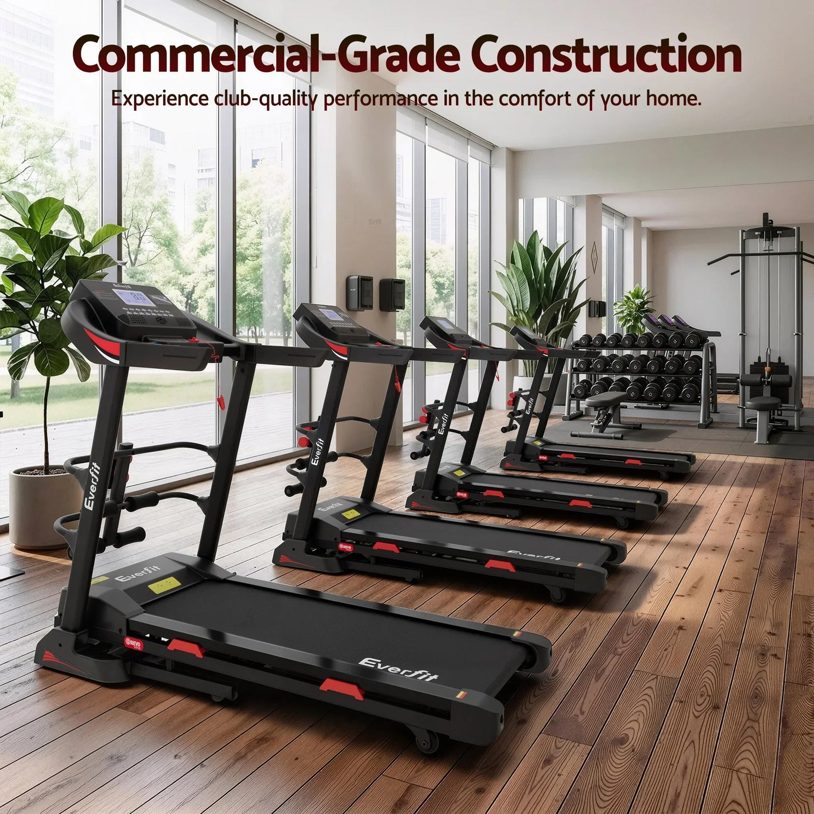 Treadmill Electric Home Gym Fitness Exercise Machine w/ Sit Up Bar 450mm