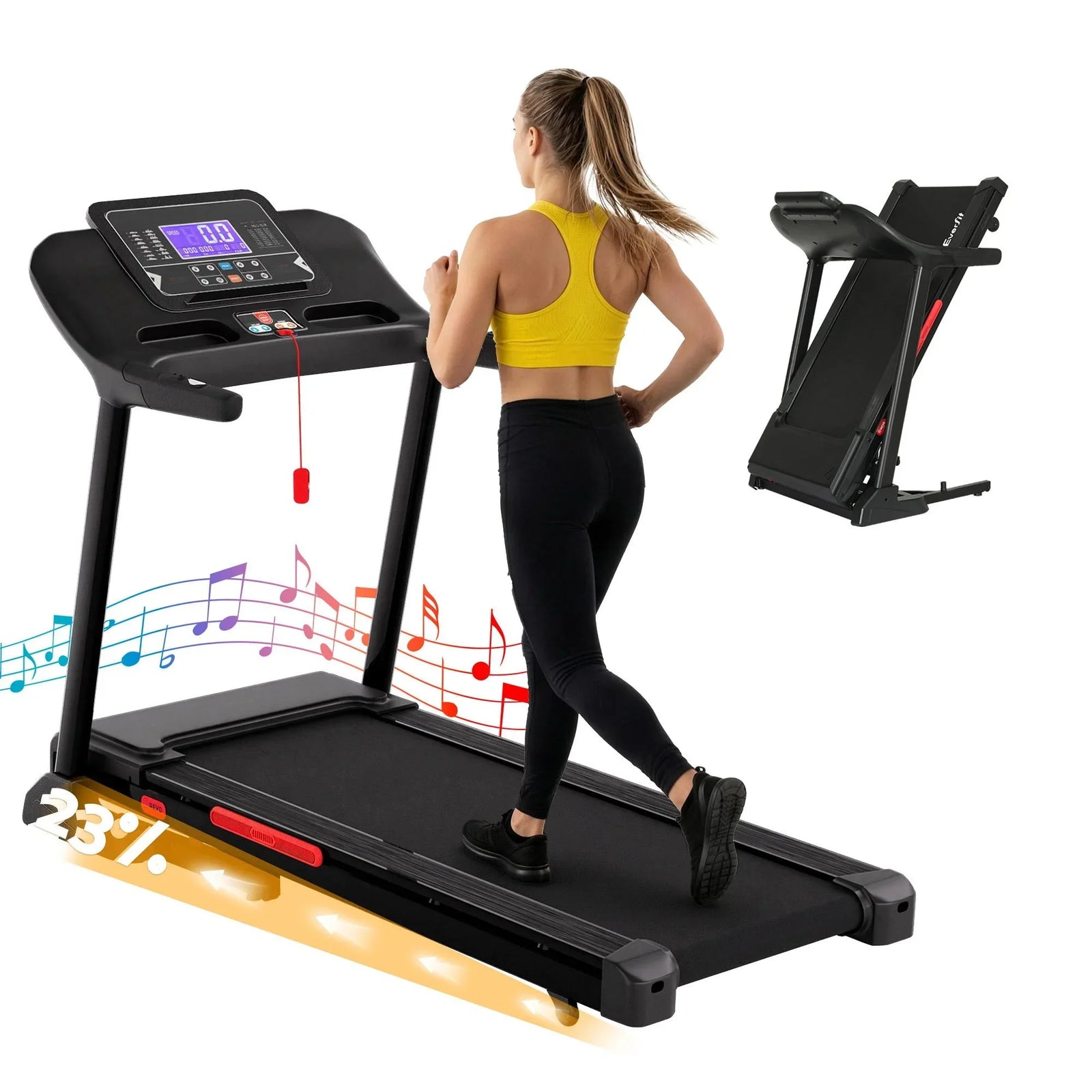 Treadmill Electric Auto Incline Home Gym Fitness Exercise Machine 520mm