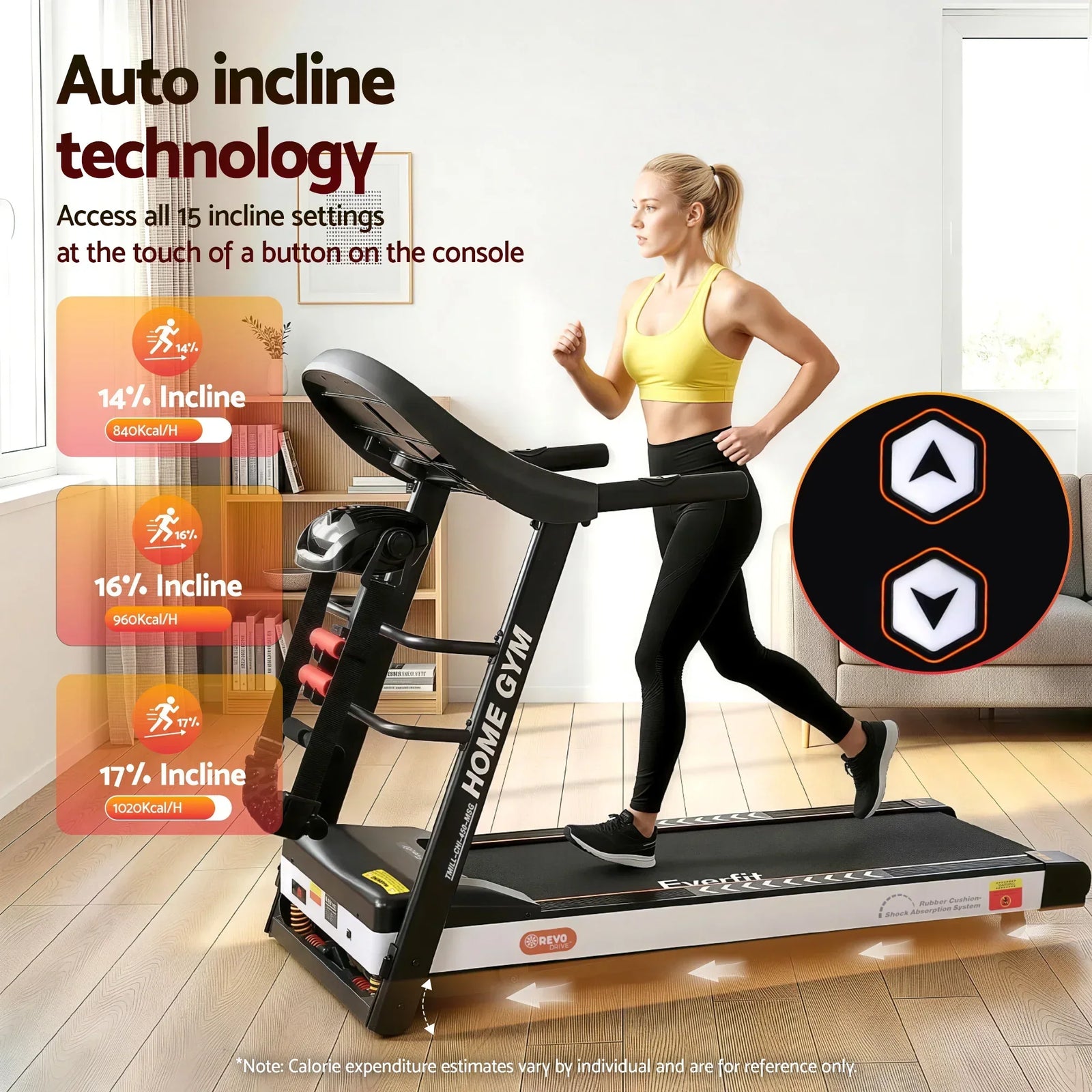 Everfit Folding Electric Treadmill 3.5HP Incline Home Gym 18km/h