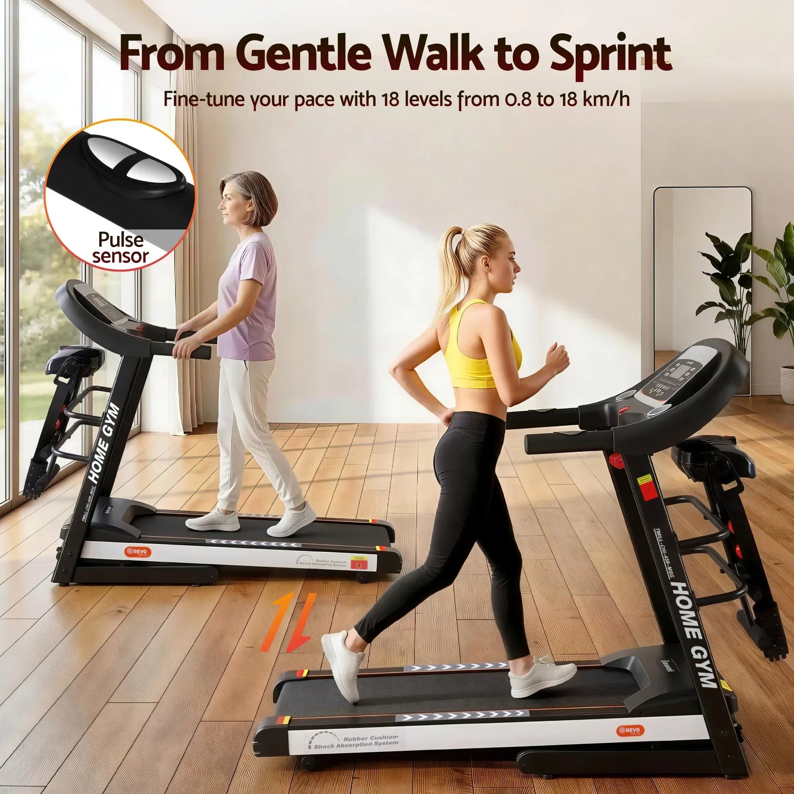 Everfit Folding Electric Treadmill 3.5HP Incline Home Gym 18km/h