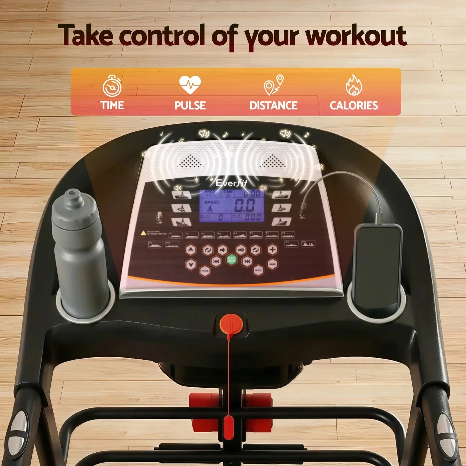 Everfit Folding Electric Treadmill 3.5HP Incline Home Gym 18km/h