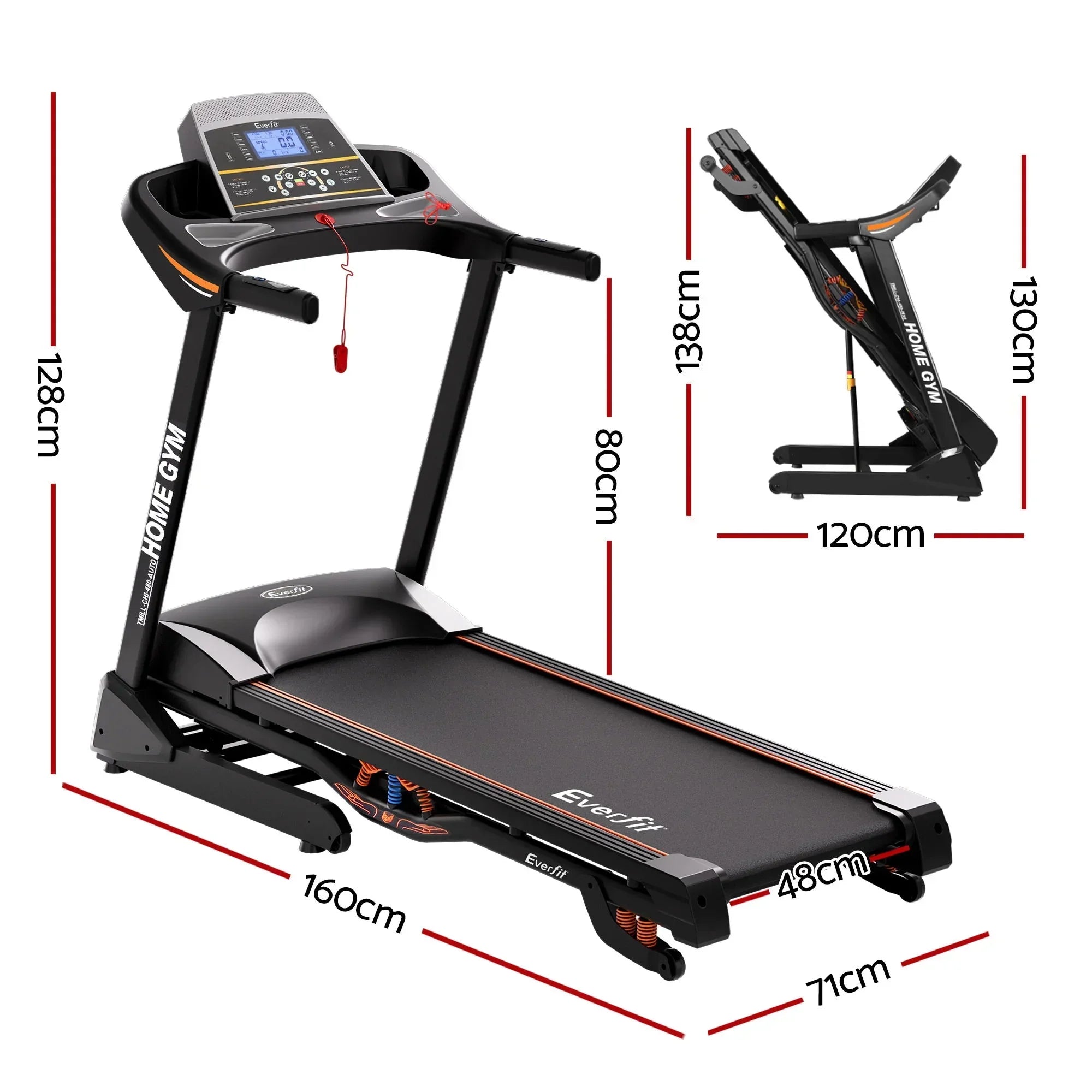 Everfit 3.5HP Electric Treadmill Foldable Incline Running Machine