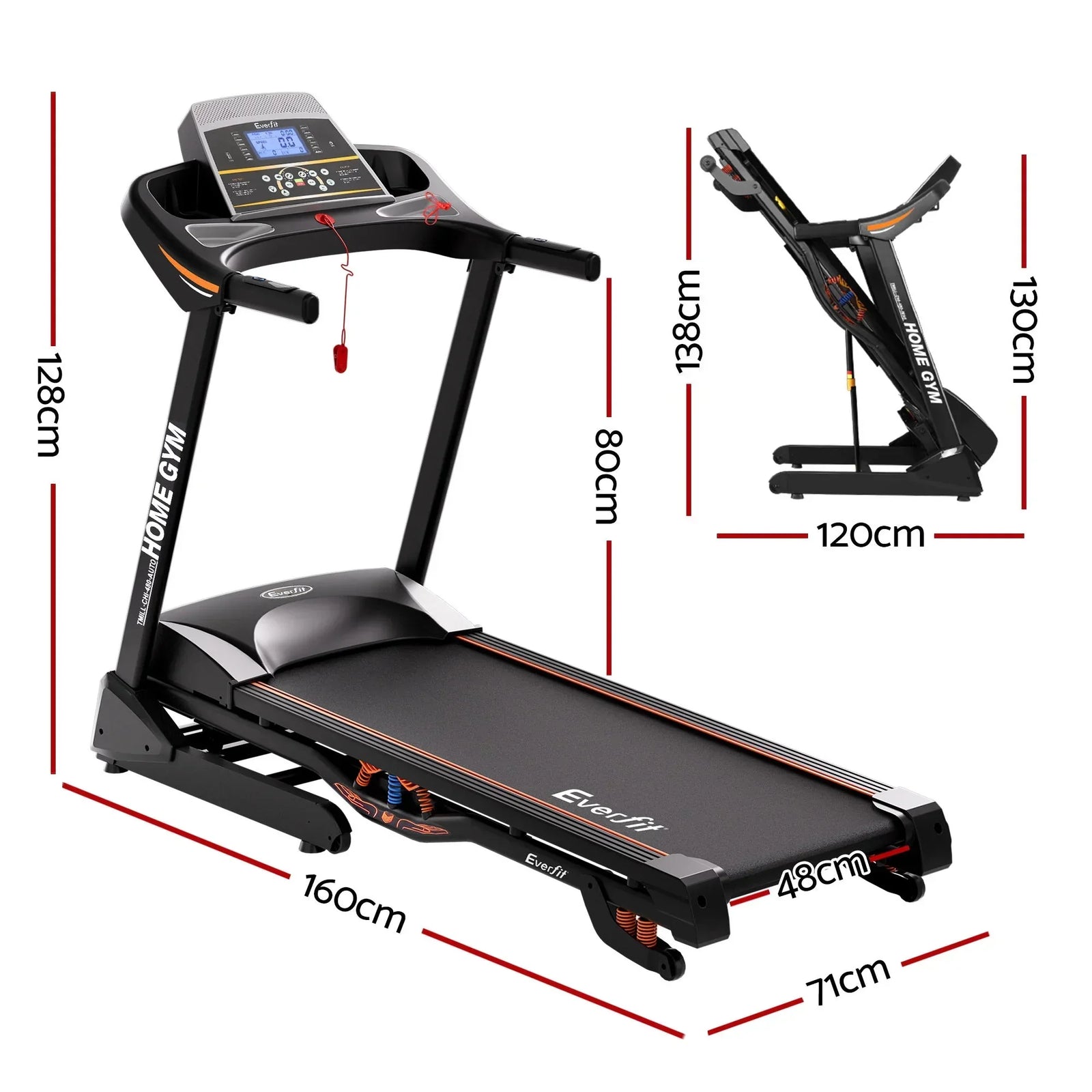 Everfit 3.5HP Electric Treadmill Foldable Incline Running Machine