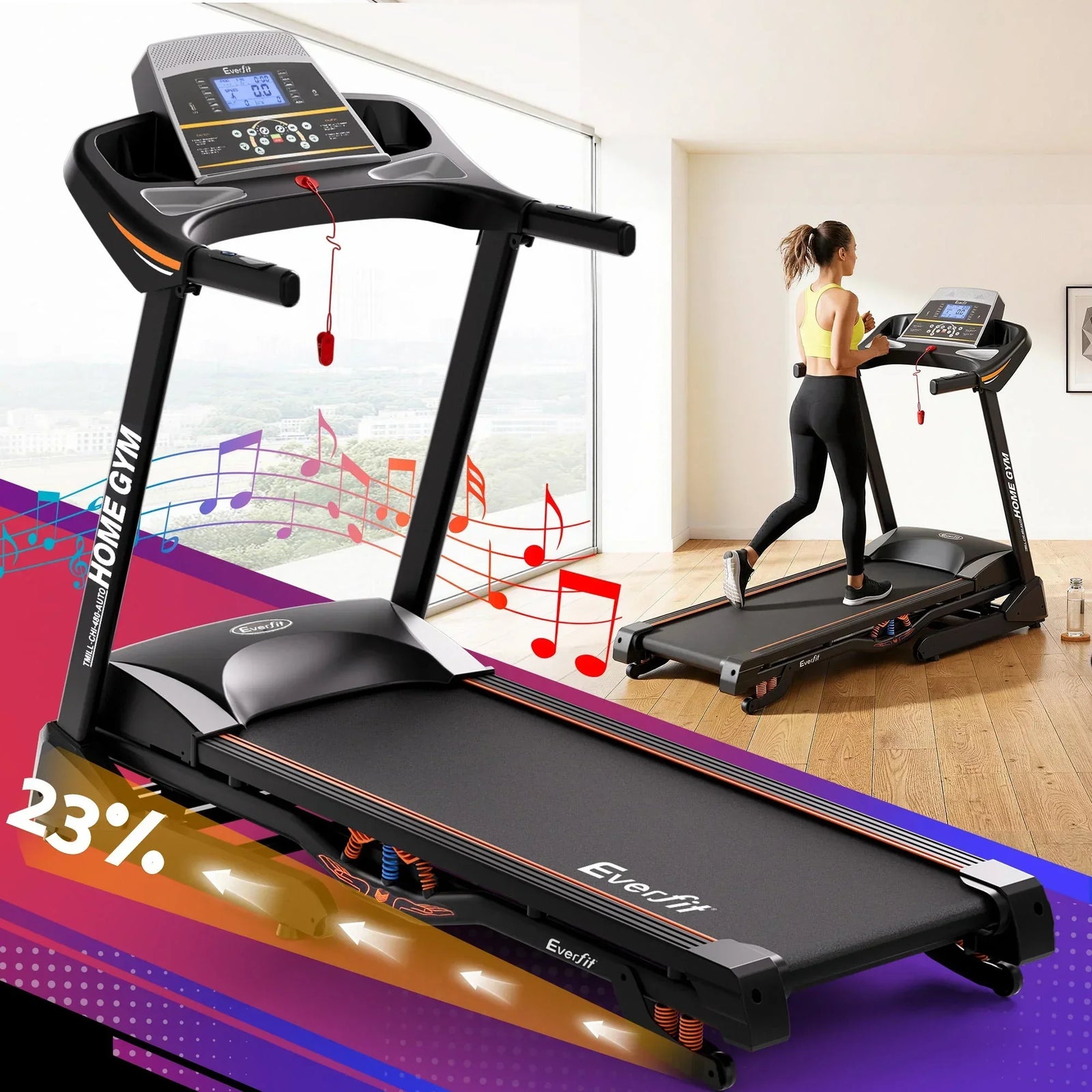 Everfit 3.5HP Electric Treadmill Foldable Incline Running Machine