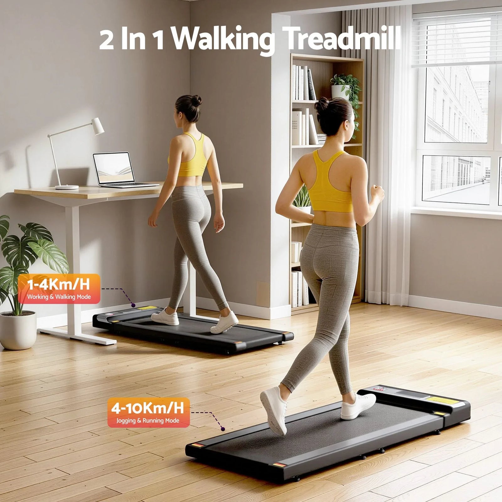Treadmill Electric Walking Pad Under Desk Home Gym Fitness Foldable Belt