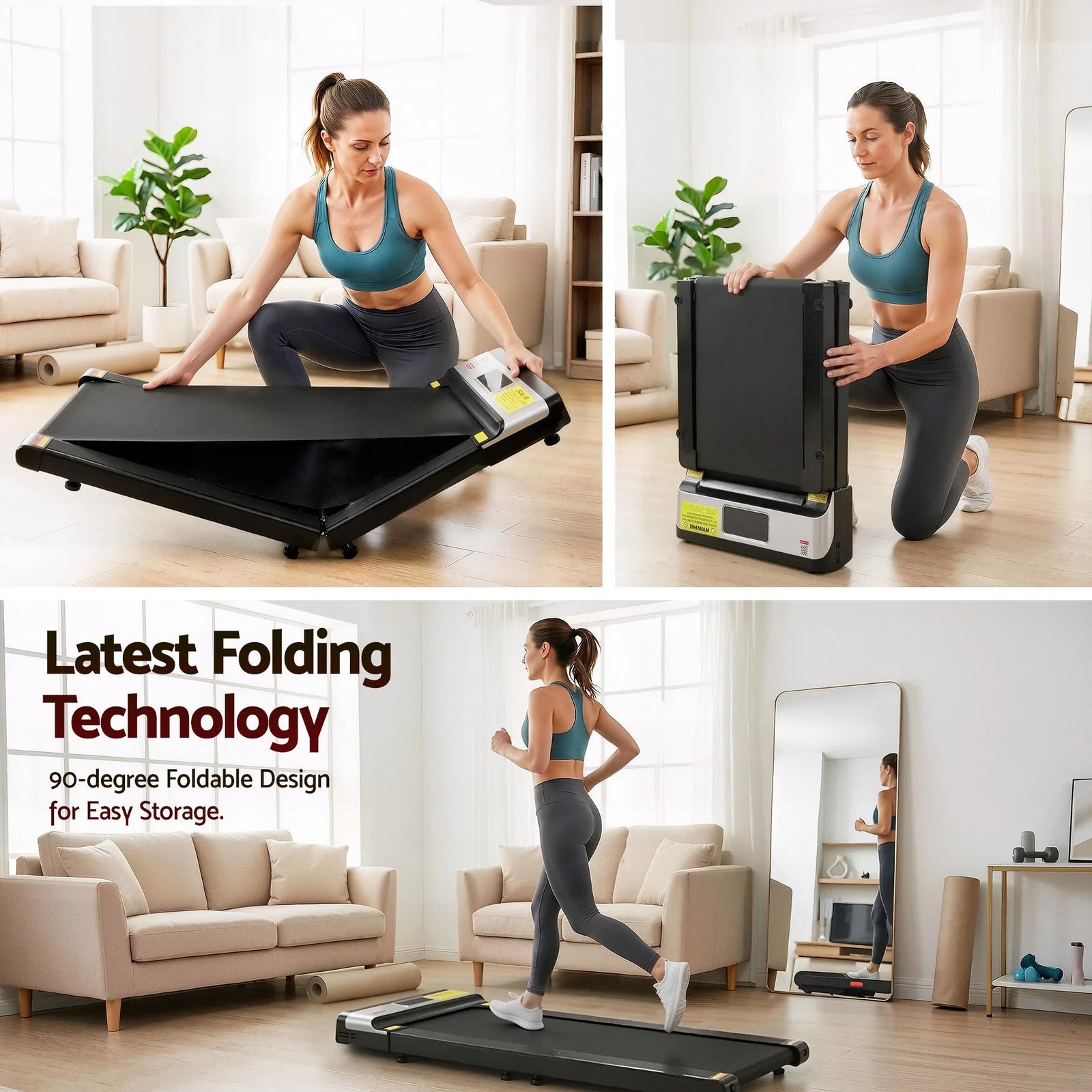 Treadmill Electric Walking Pad Under Desk Home Gym Fitness Foldable Belt