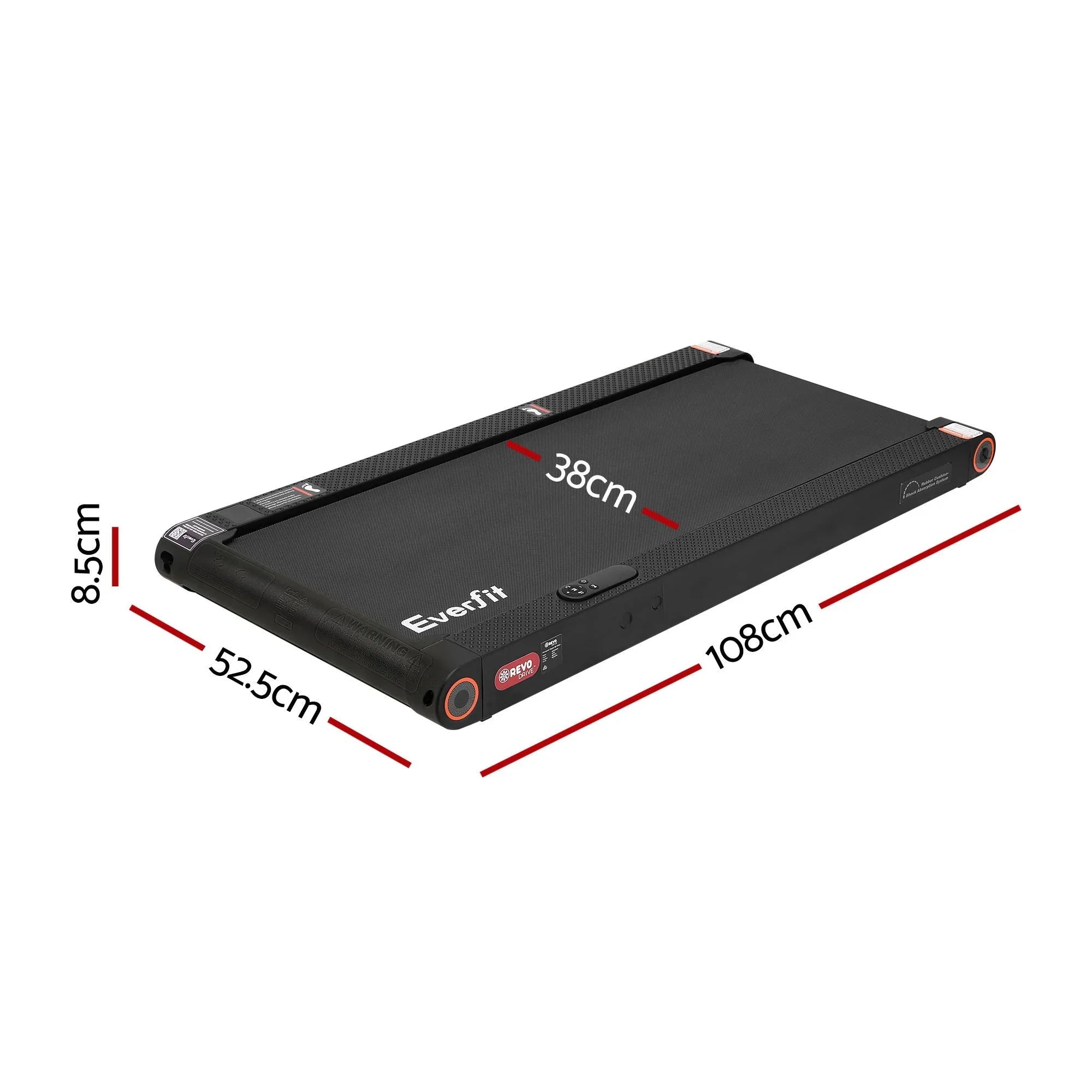 4 in 1 Vibration Walking Pad Treadmill Under Desk Treadmills for Home Gym with App Control 380mm Black