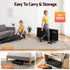 4 in 1 Vibration Walking Pad Treadmill Under Desk Treadmills for Home Gym with App Control 380mm Black