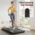 4 in 1 Vibration Walking Pad Treadmill Under Desk Treadmills for Home Gym with App Control 380mm Black