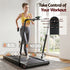 4 in 1 Vibration Walking Pad Treadmill Under Desk Treadmills for Home Gym with App Control 380mm Black