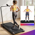 4 in 1 Vibration Walking Pad Treadmill Under Desk Treadmills for Home Gym with App Control 380mm Black