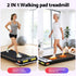 2 Side Walking Pad Treadmill with Massage Function Fitness 380mm Black