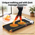 2 Side Walking Pad Treadmill with Massage Function Fitness 380mm Black