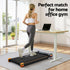 2 Side Walking Pad Treadmill with Massage Function Fitness 380mm Black