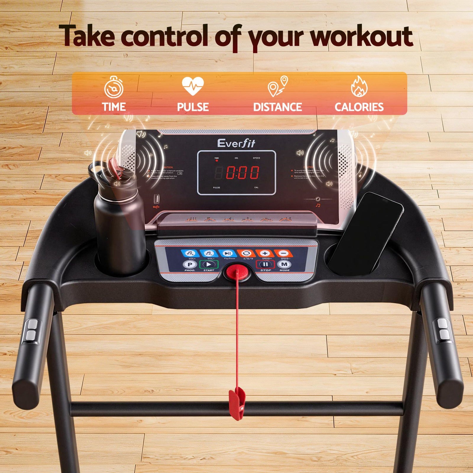 Treadmill Electric Home Gym Fitness Exercise Machine Incline 400mm