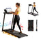 Treadmill Electric Walking Pad Foldable Incline for Home Office Gym Black