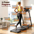 Treadmill Electric Walking Pad Foldable Incline for Home Office Gym Black
