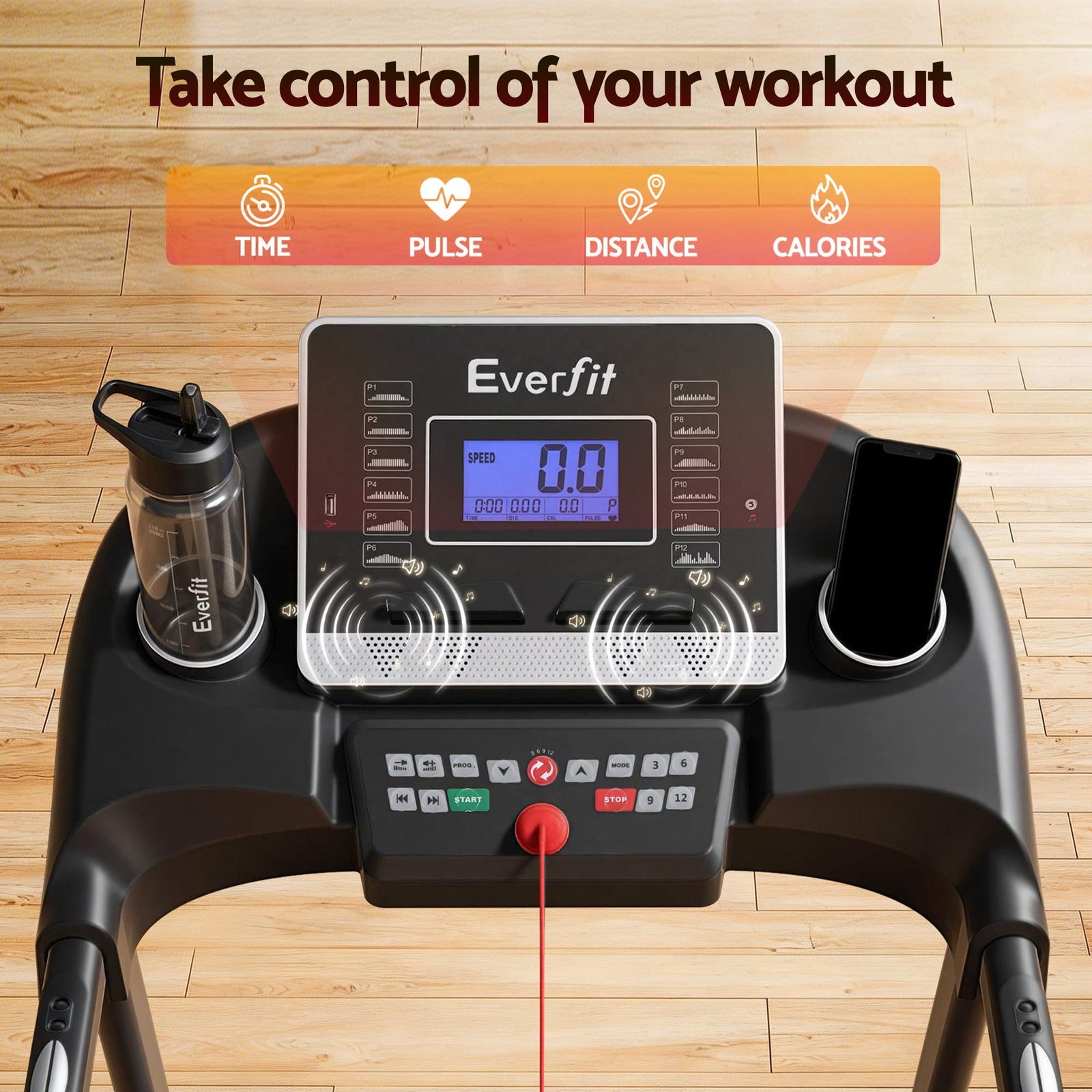 Treadmill Electric Home Gym Fitness Exercise Machine Hydraulic 420mm