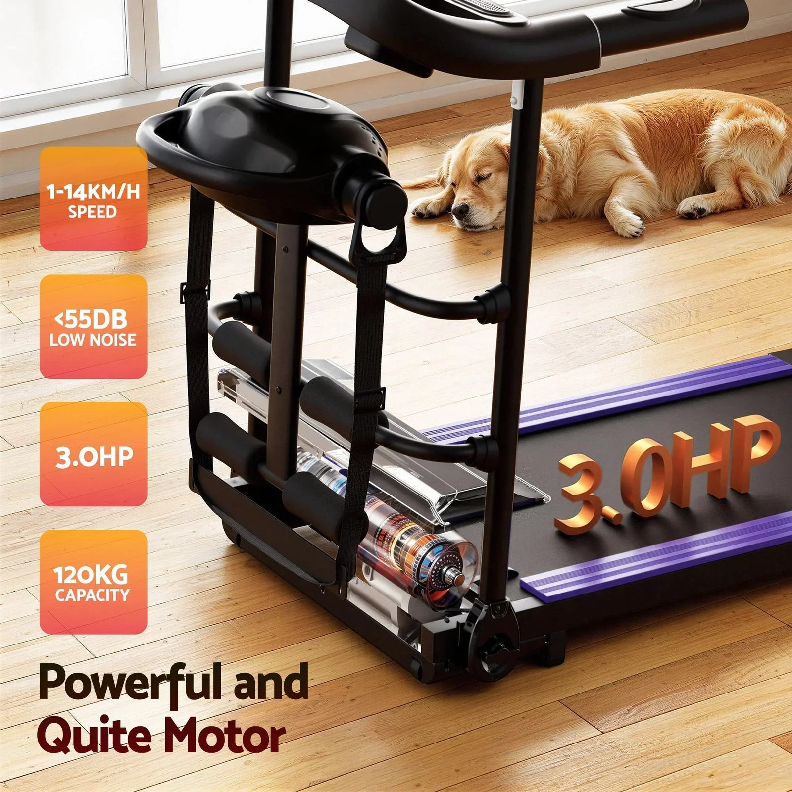 Treadmill Electric Home Gym Fitness Exercise Machine w/ Massager 400mm