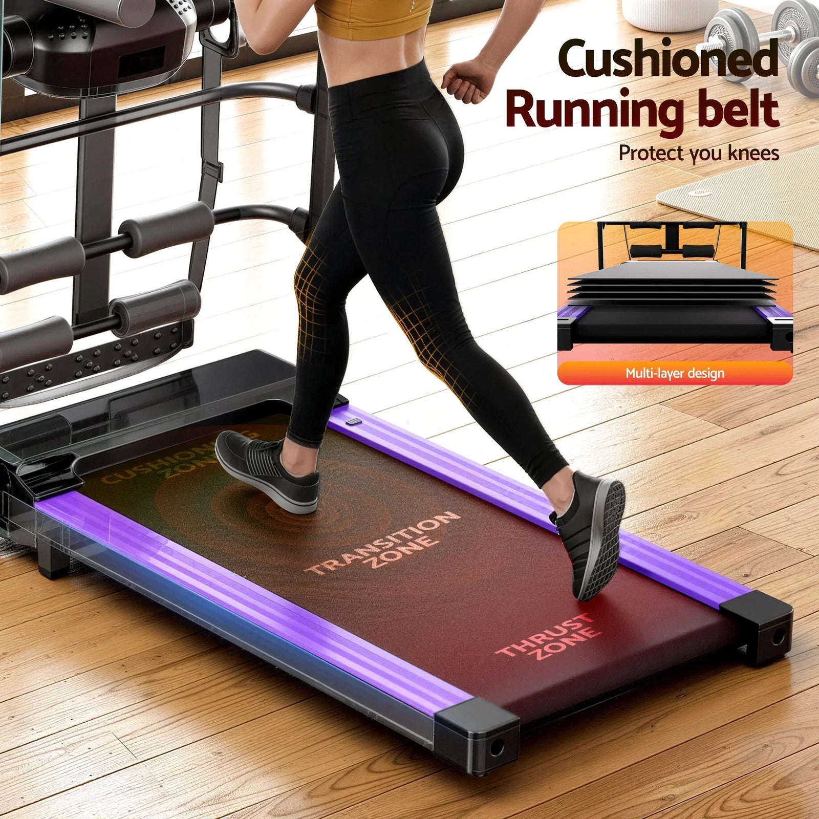 Treadmill Electric Home Gym Fitness Exercise Machine w/ Massager 400mm