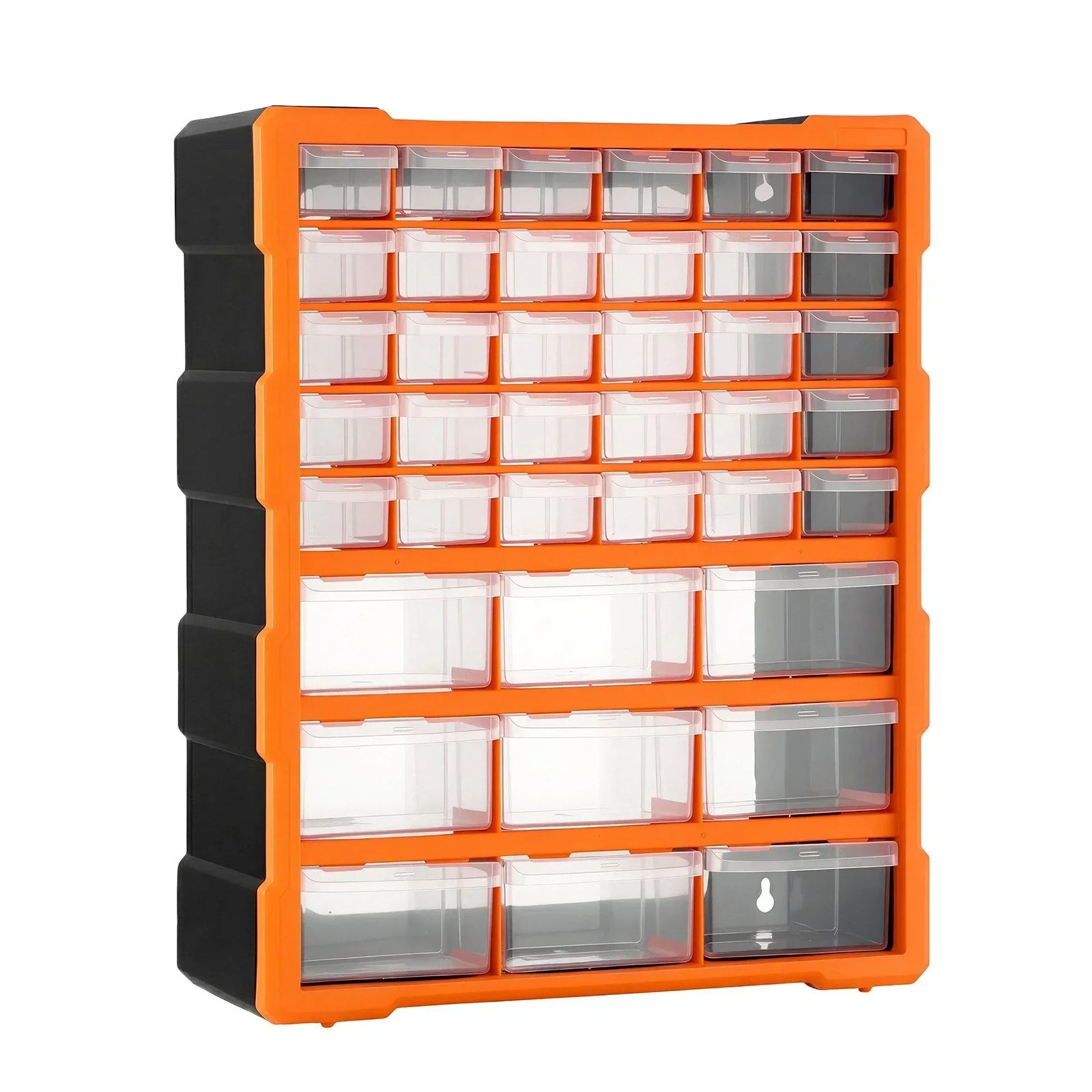39‑Drawer Storage Cabinet – Small Parts Organizer, Wall‑Mountable, Black