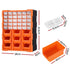 39‑Drawer Tool Organizer – Hardware Storage Cabinet Anti‑Drop Clear/Orange
