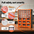 39‑Drawer Tool Organizer – Hardware Storage Cabinet Anti‑Drop Clear/Orange
