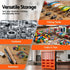 39‑Drawer Tool Organizer – Hardware Storage Cabinet Anti‑Drop Clear/Orange