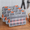3 Pack Tool Box Organizer with Latches - Black Orange Hardware Storage Box