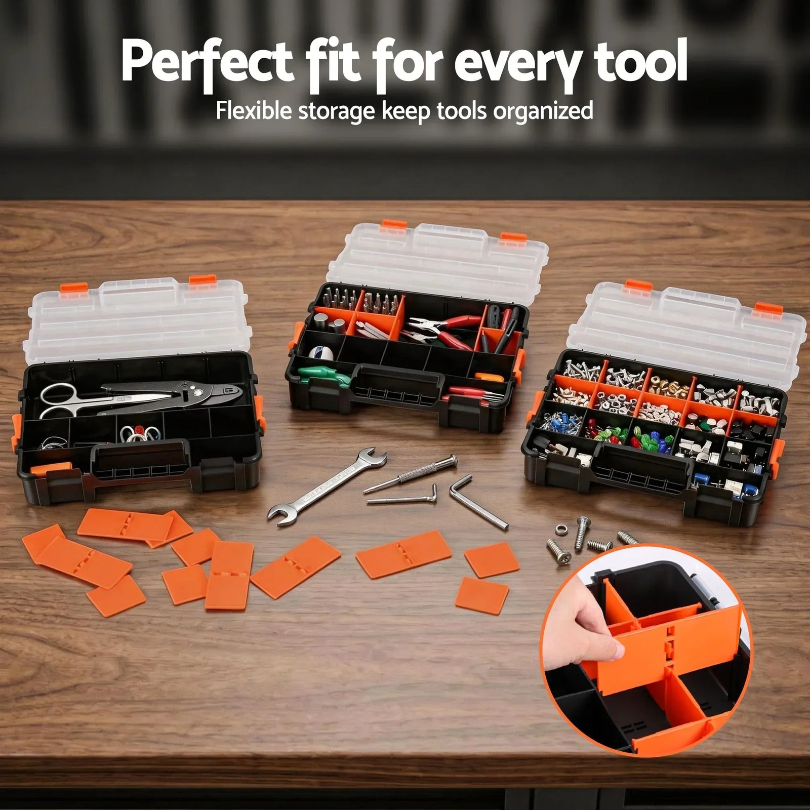 3 Pack Tool Box Organizer with Hardware Storage Box for Small Parts