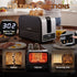 Devanti 2-Slice Toaster, LED Display 3.5cm Wide Slots 6 Browning Levels