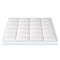 1500GSM Bamboo Pillowtop Mattress Topper 10cm Thick Pad for Back Pain Relief, High Loft Cooling Underlay for Dorm & Guest Bed, 45cm Deep Pocket Double
